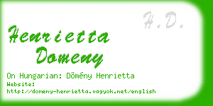 henrietta domeny business card